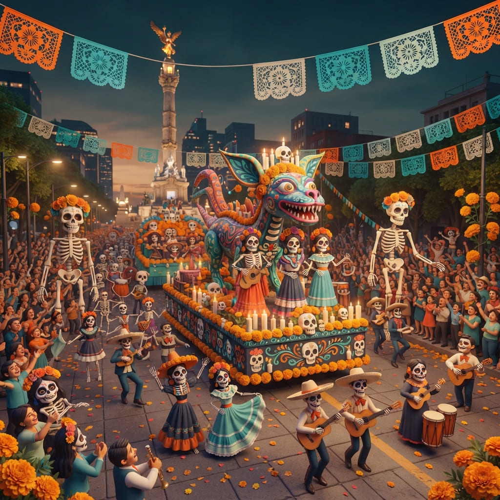 desfile dia de muertos cdmx